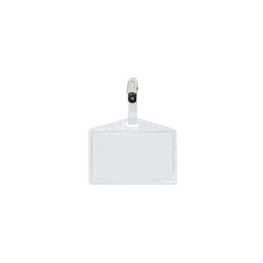 Portanome Pass 3P - 9,5 x 6 cm - metallo - senza cordoncino - Sei Rota - conf. 10 pezzi