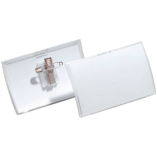 Portanomi DURABLE CLICK FOLD CON COMBI CLIP trasparente inserto 54x90 mm - PPL al 70% riciclato - conf. 25 - 821419