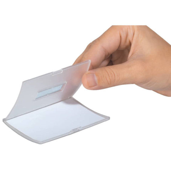 Portanomi DURABLE CLICK FOLD CON COMBI CLIP trasparente inserto 54x90 mm - PPL al 70% riciclato - conf. 25 - 821419