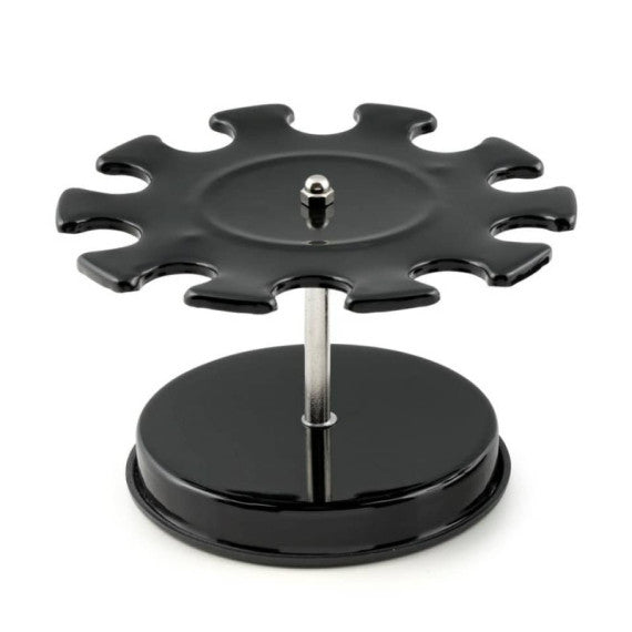 Portatimbri tondo in metallo nero Ø 138xH.90 mm Iternet 10 posti 7202