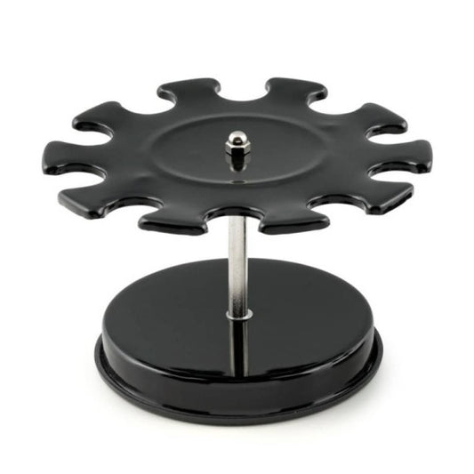 Portatimbri tondo in metallo nero Ø 138xH.90 mm Iternet 10 posti 7202