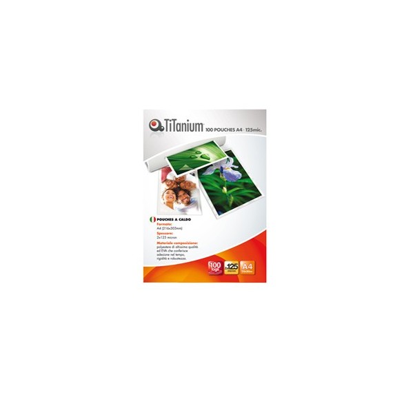 Pouches - A4 - 216x330 mm - 2x125 micron - Titanium - conf. 100 pezzi