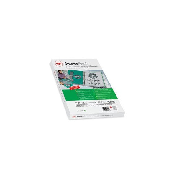 Pouches - A4+ - 228x303 mm - 2x125 micron - preforata organise - GBC - scatola 100 pezzi