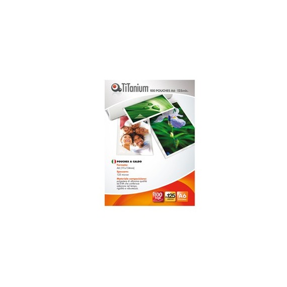Pouches - A6 - 111x154 mm - 2x125 micron - Titanium - conf. 100 pezzi