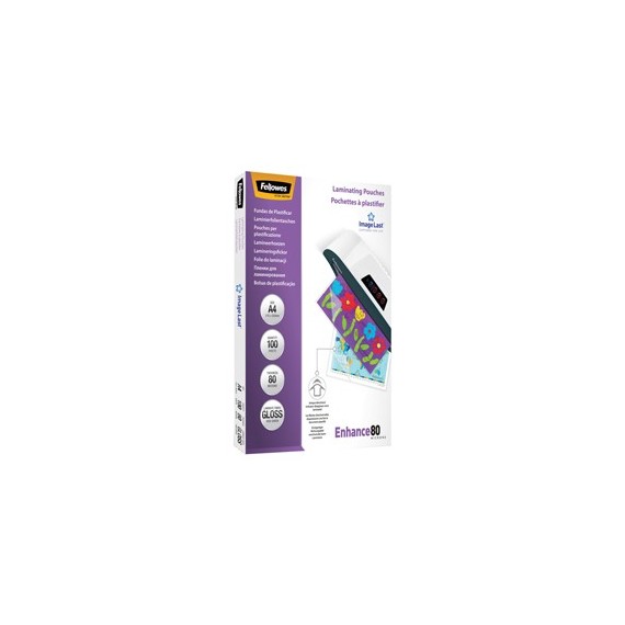 Pouches Enhance80 - A3 - 303x426 mm - 2x80 micron - Fellowes - scatola 100 pezzi