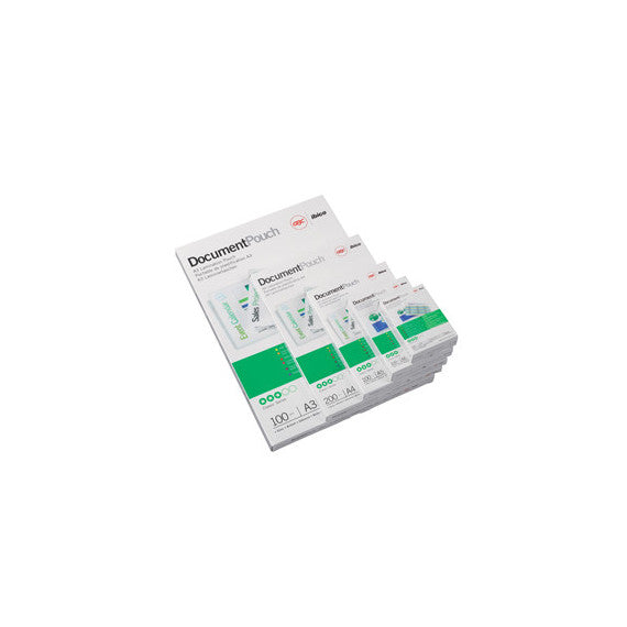 Pouches - jumbo card - 75 x 105 mm - 2 x 125 micron - GBC - conf. 100 pezzi