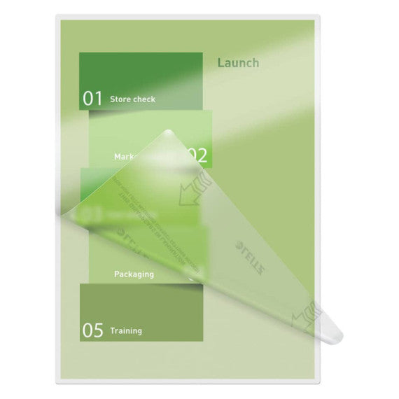 Pouches per plastificatrici Leitz iLam con UDT in EVA conf. 25 pezzi 2x80 micron - formato A4 - 74790000