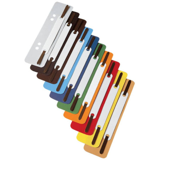 Pressini fermafogli Q-Connect 34x150 mm giallo conf. da 25 - 2012500210