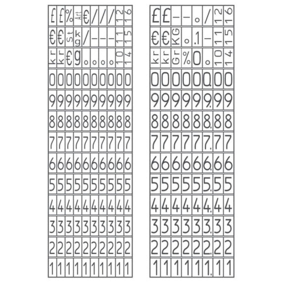 Prezzatrice Avery 2 linee - 18 caratteri 10+8 nero PL2/18