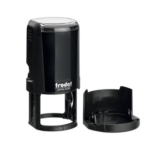 Printy 4638 - Timbro di testo PERSONALIZZATO fino a 7 righe dimensione max personalizzazione Ø38 mm - 104344