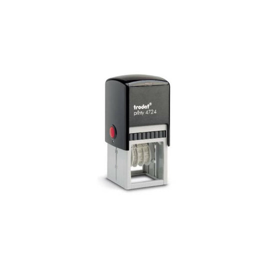 Printy 4724 - Datario con testo PERSONALIZZATO fino a 3+3 righe dimens. max personalizzazione 40x40 mm - 82845