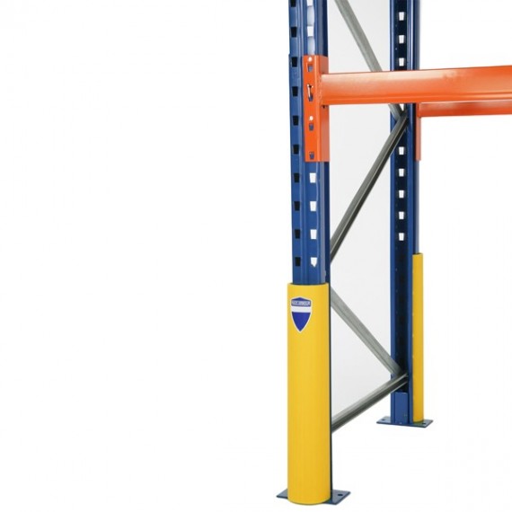 Protezione per scaffalature - per montanti larghi 70-87 mm - H 60 cm - giallo - Rack Armour