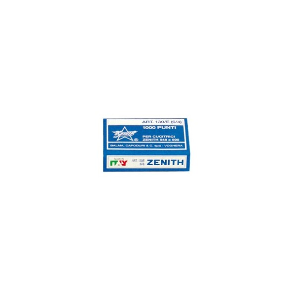 Punti 130/E - 6/4 - acciaio naturale - metallo - Zenith - conf. 1000 punti