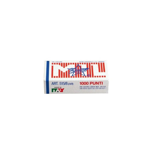 Punti 515/8 - 24/8 - acciaio naturale - metallo - Zenith - conf. 1000 punti