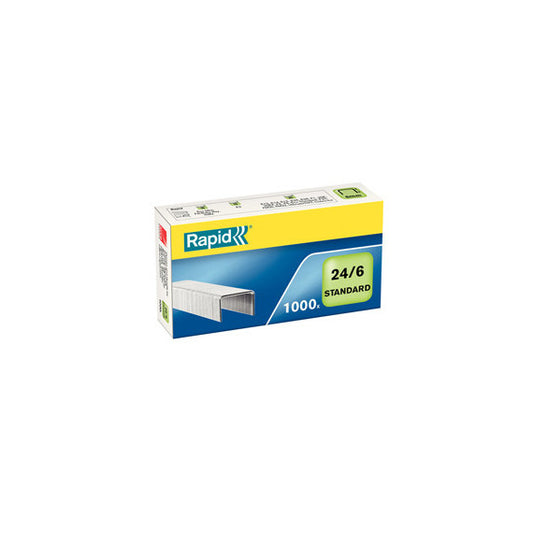 Punti Rapid Standard - 24/6 - acciaio zincato - metallo - Rapid - conf. 1000 pezzi