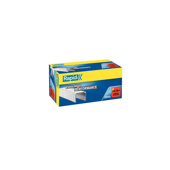 Punti Rapid Super Strong - 24/8+ - acciaio zincato - metallo - Rapid - conf. 5000 pezzi