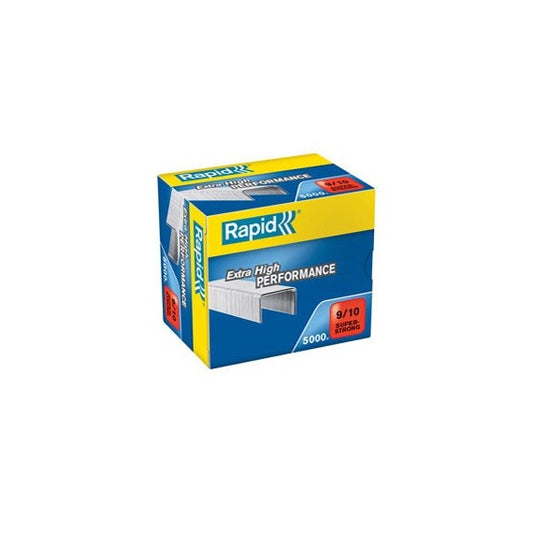 Punti Rapid Super Strong - alti spessori - 9/10 - acciaio zincato - metallo - Rapid - conf. 5000 pezzi