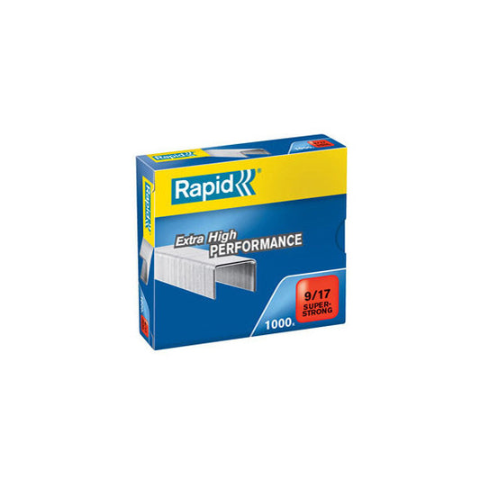 Punti Rapid Super Strong - alti spessori - 9/17 - acciaio zincato - metallo - Rapid - conf. 1000 pezzi