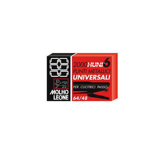 Punti universali - 6/4 - metallo - Molho Leone - conf. 2000 pezzi