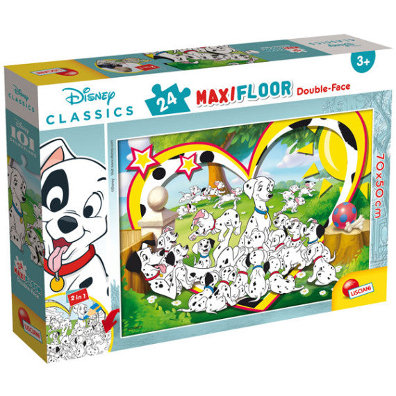 Puzzle Maxi Dinsey Carica 101 - 24 pezzi - Lisciani