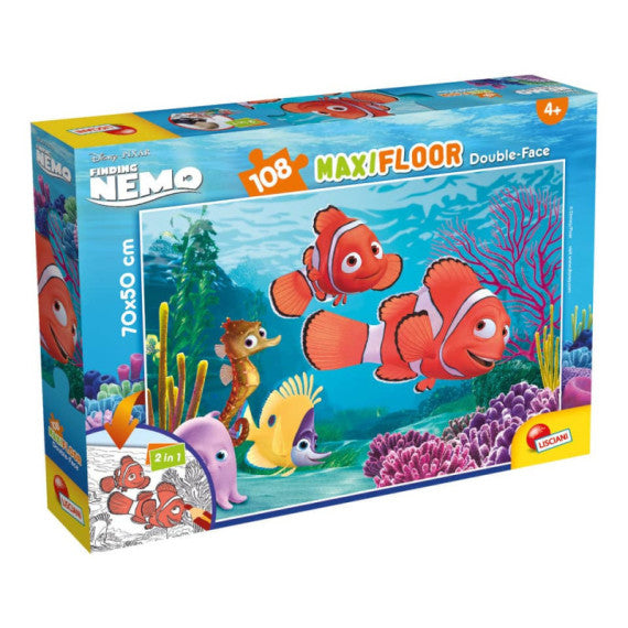 Puzzle maxi Lisciani double face 108 soggetti Disney assortiti 7609