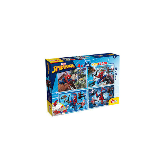 Puzzle maxi - Marvel Spiderman - 4 x 48 pezzi - Lisciani
