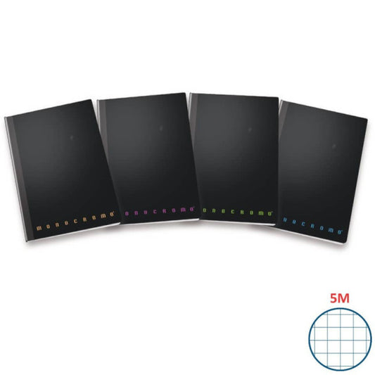 Quaderno a quadretti Pigna Maxi filo singer 5M - 62 ff - cover pp assortiti - 80 gr. A4 - Conf. 5 pezzi 02312185M