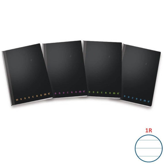 Quaderno a righe Pigna Maxi filo singer 1R 62 ff cover pp monocromo assortiti - 80 gr. A4 - Conf. 5 pezzi 02312181R