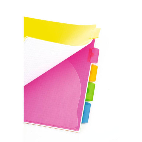 Quaderno Maxi spiralato Nikoffice con fori e separatori - 100 ff - 80 g formato A5 - 1 rigo - 30NIK105/A5