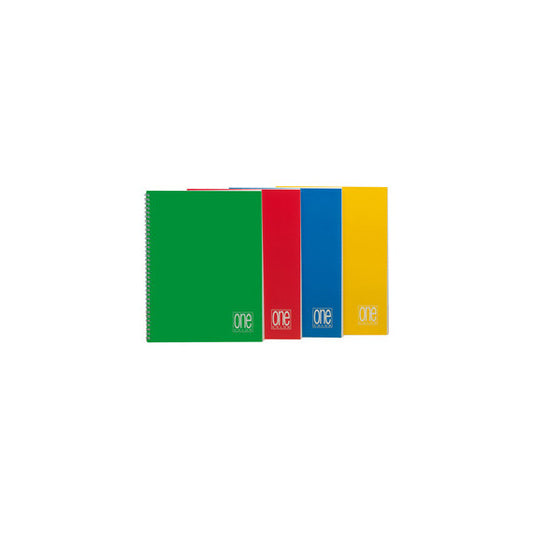 Quaderno One Color - A5 - s/fori - quadretto 5 mm - 60 fogli - 80 gr - spiralato - Blasetti