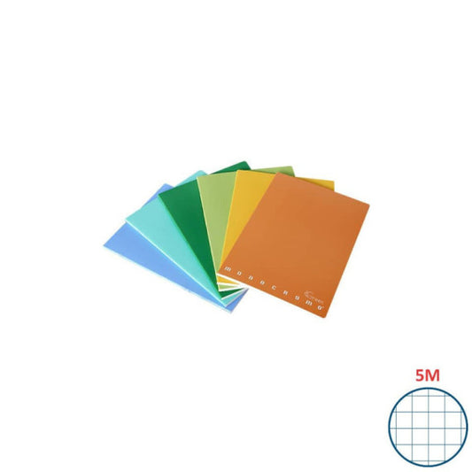 Quaderno Pigna Maxi Monocromo Green 42 ff 80 gr - A4 rigatura 5M - copertine assortite - conf. 10 pezzi - 02309785M
