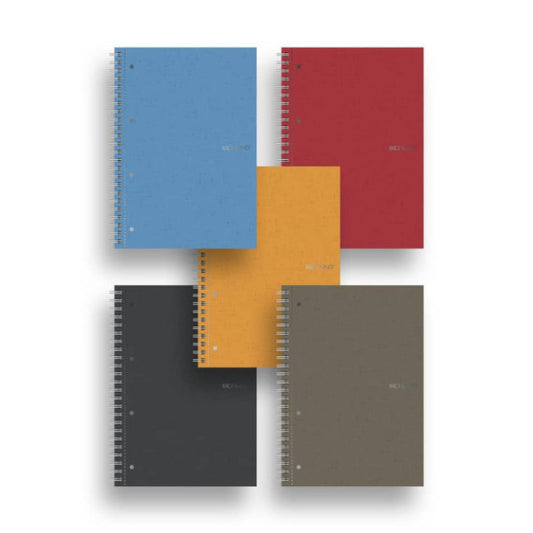 Quaderno spiralato Fabriano EcoQua quadretti - conf. 12 pz - formato A4 - colori assortiti - 19000031
