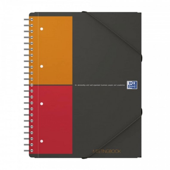Quaderno spiralato OXFORD International Meetingbook A4 grigio quadretti 5 mm 100100362