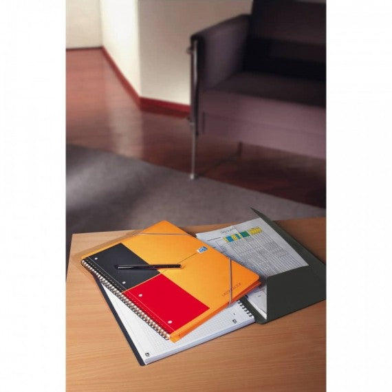 Quaderno spiralato OXFORD International Meetingbook A4 grigio quadretti 5 mm 100100362