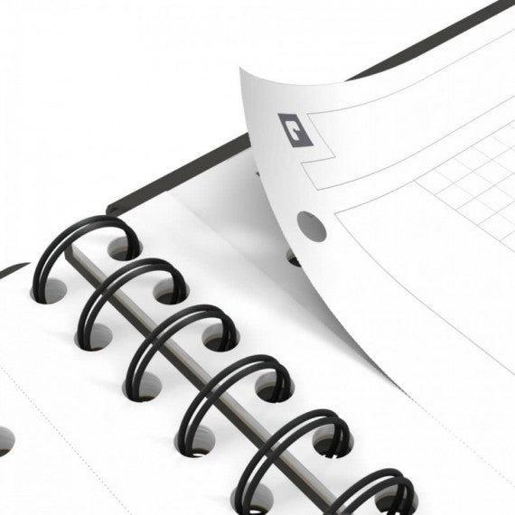 Quaderno spiralato OXFORD International Meetingbook A4 grigio quadretti 5 mm 100100362