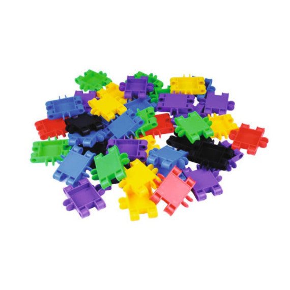 Quadretti click per costruzioni CWR - bauletto da 120 pezzi - 5 cm 12341