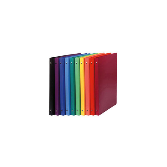 Raccoglitore - 4 anelli tondi 15 mm - PPL opaco - dorso 2,5 cm - 22x30 cm - colori assortiti - Exacompta