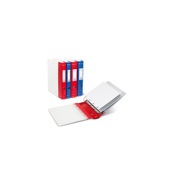 Raccoglitore Ares - 4 anelli a D 30 mm - dorso 4 cm - 22x30 cm - PPL rigido - blu - Sei Rota