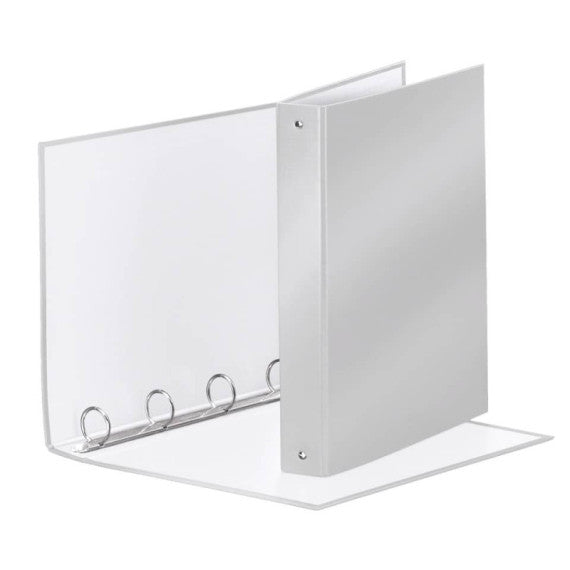 Raccoglitore Esselte Meeting a 4 anelli tondi 30mm cartone rivest. in PP grigio metallizz. 22x30cm dorso 4cm - 395792970