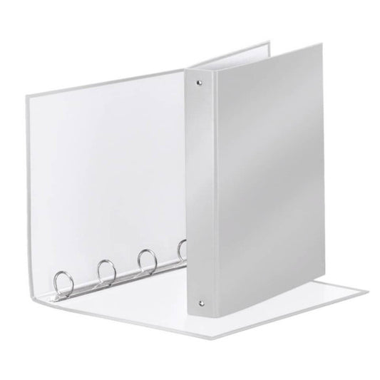 Raccoglitore Esselte Meeting a 4 anelli tondi 30mm cartone rivest. in PP grigio metallizz. 22x30cm dorso 4cm - 395792970