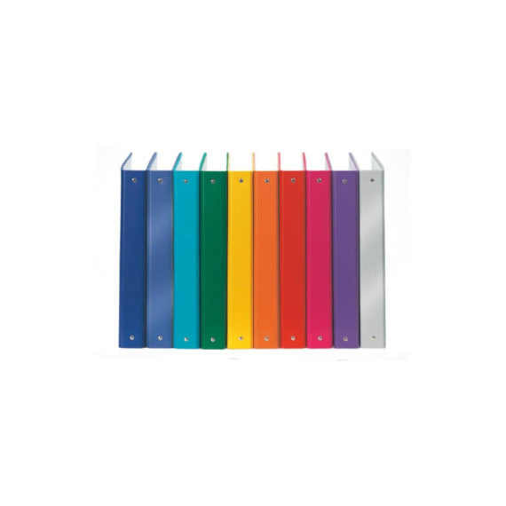Raccoglitore Esselte Meeting a 4 anelli tondi 30mm cartone rivestito in PP blu metallizz. 22x30cm dorso 4cm - 395792960
