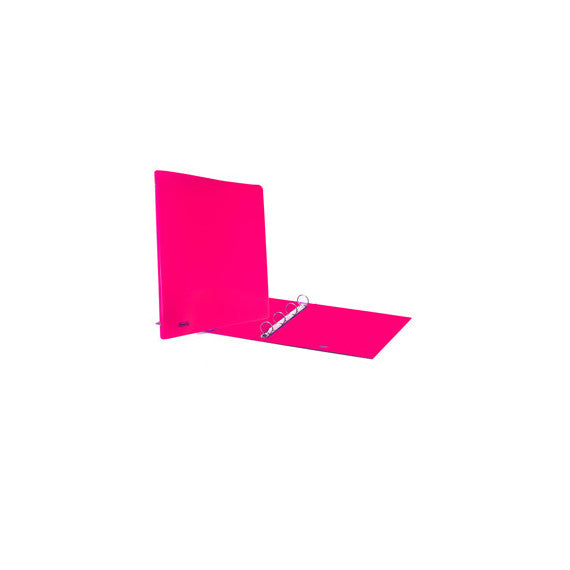 Raccoglitore Europa Neon - 4 anelli tondi 30 mm - dorso 4 cm - 22x30 cm - rosa neon - Favorit