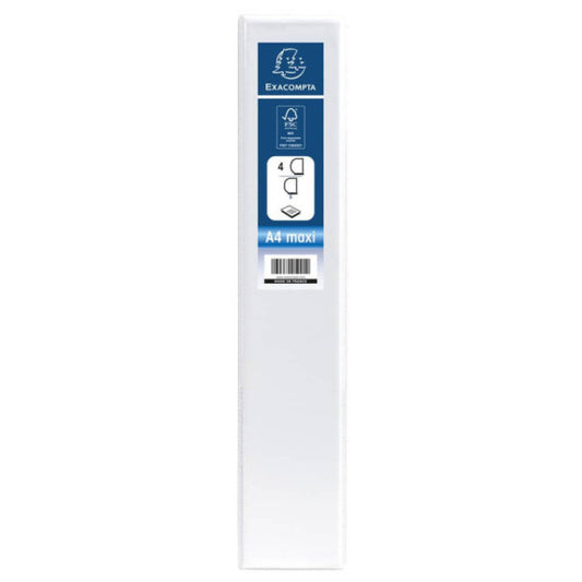 Raccoglitore Exacompta personalizzabile 4 anelli - bianco diametro anelli 50 mm - 51844E
