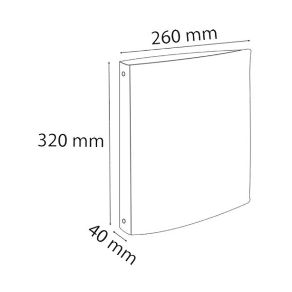 Raccoglitore foderato - PPL - 2 anelli tondi 30 mm - dorso 4 cm - 22 x 30cm - blu scuro - Exacompta