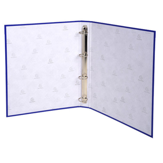 Raccoglitore foderato - PPL - 4 anelli tondi 30 mm - dorso 4cm - 22 x 30cm - blu scuro - Exacompta