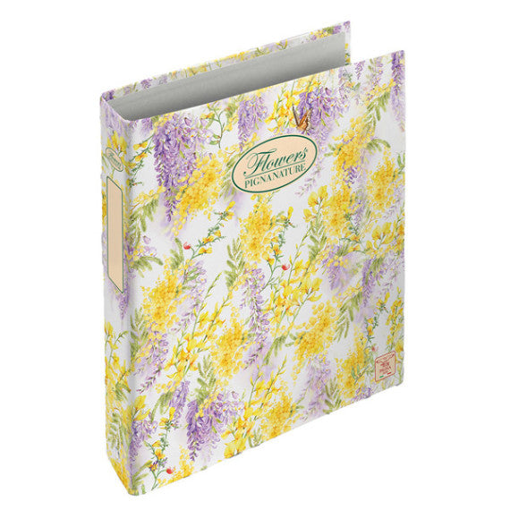 Raccoglitore Nature Flowers - 4 anelli - diametro 30 mm - 18,5 x 22 cm - Pigna