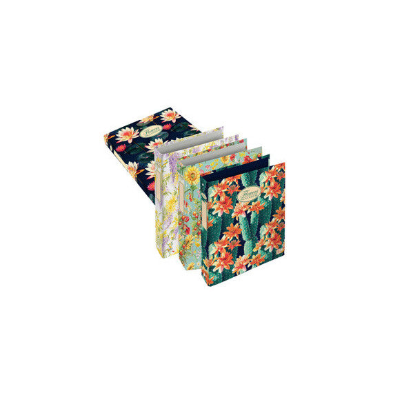 Raccoglitore Nature Flowers - A4 - 27x32cm - 4anelli - dorso 4cm - Pigna