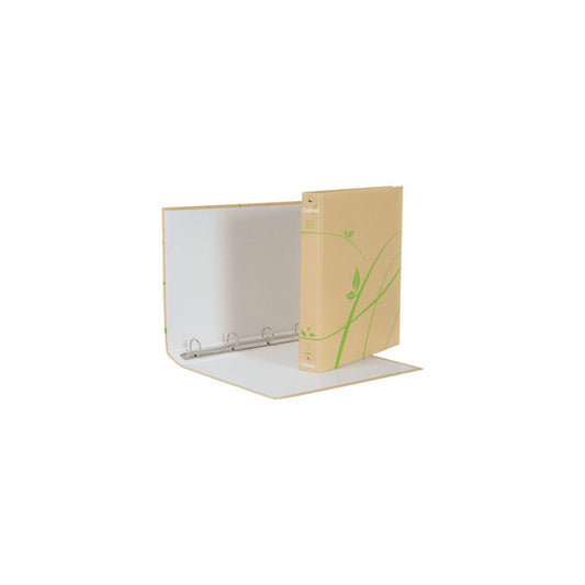 Raccoglitore Oxford Green - 4 anelli tondi 30 mm - dorso 4 cm - 22 x 30 cm - carta riciclata - avana - Esselte