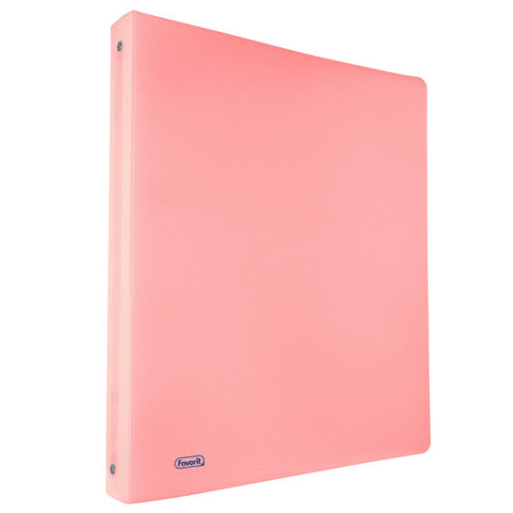 Raccoglitore Pastel - 4 anelli tondi 15 mm - 22 x 30 cm - PP - cipria - Favorit