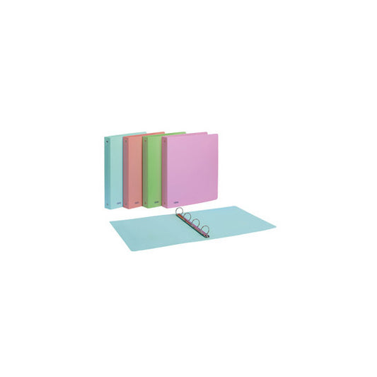 Raccoglitore Pastel - 4 anelli tondi 15 mm - 22 x 30 cm - PP - colori assortiti - Favorit